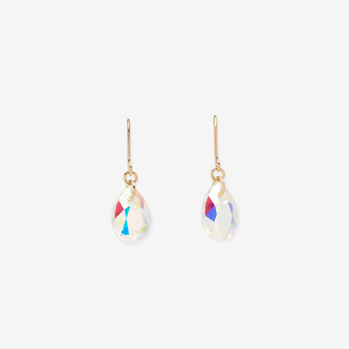 【WEB限定】K10 イエローゴールド クリスタル しずく フック ピアス