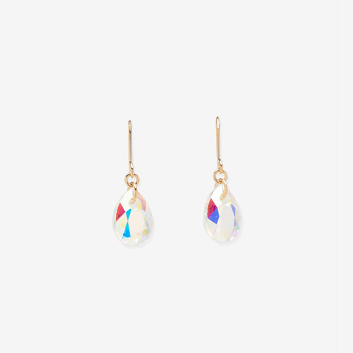 【WEB限定】K10 イエローゴールド クリスタル しずく フック ピアス