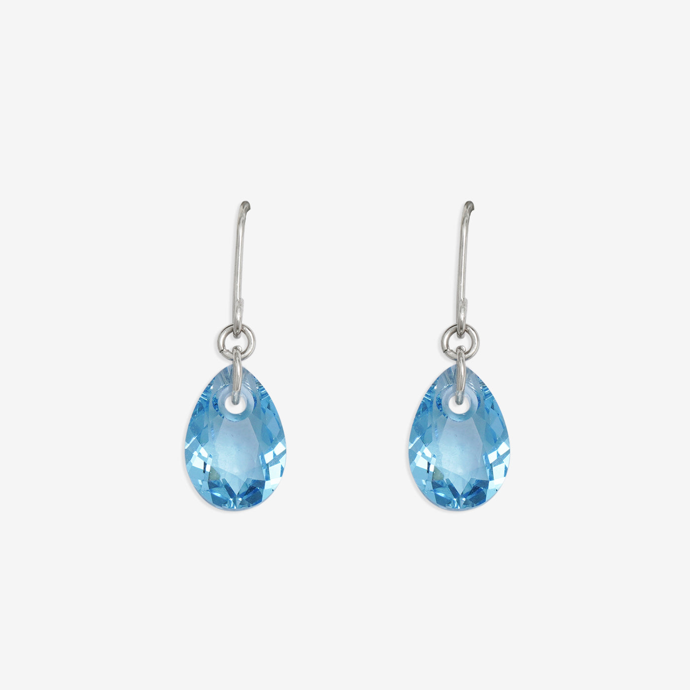 K10 ホワイトゴールド クリスタルガラス しずく フック ピアス