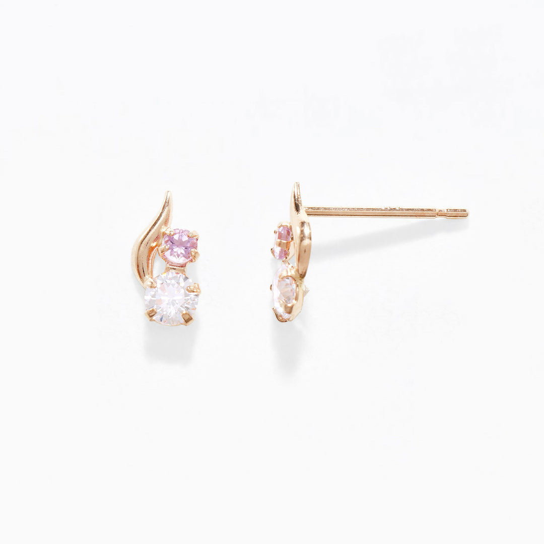 WEB限定】2月誕生石 K10 ピンクゴールド アメジスト ピアス