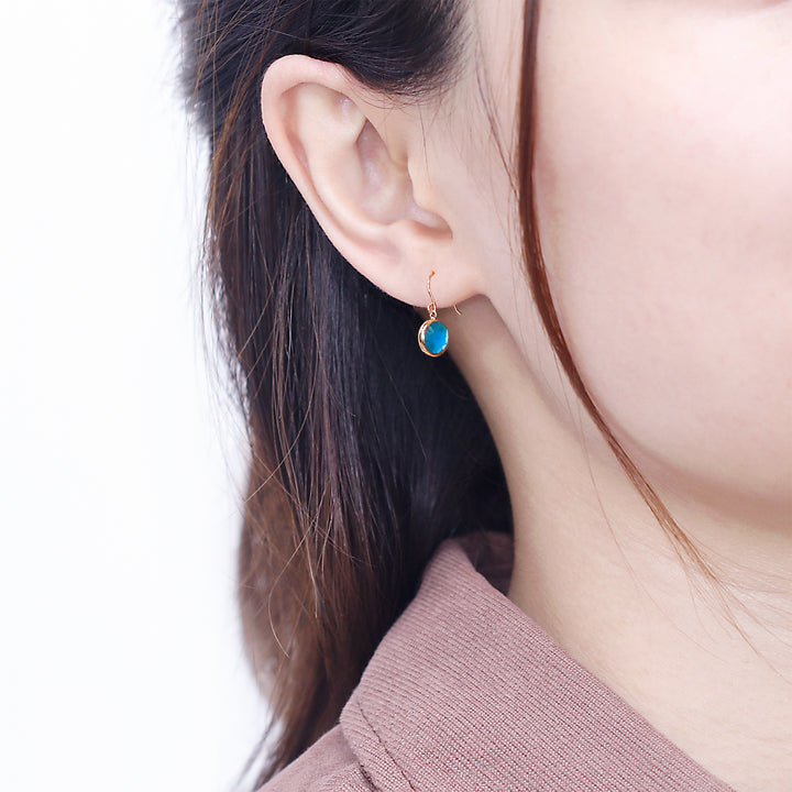 美品☆エステールbloom K10フックピアス BLOOM（ブルーム） ピアス K10 ピンクゴールド キュービックジルコニア