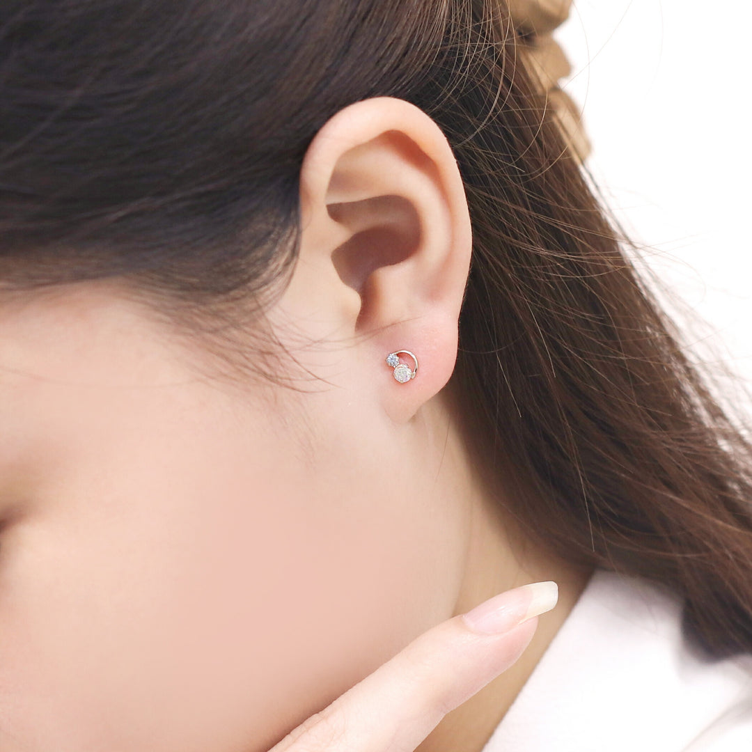 K10 イエローゴールド ブルートパーズ ピアス （9141908144430