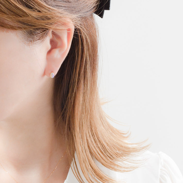 ピアス ゴールド パール 10月誕生石 K10 イエローゴールド オパール ピアス （9882397311278