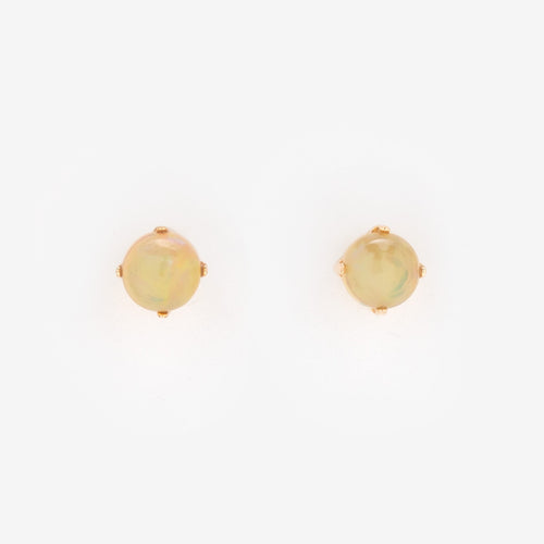 10月誕生石 K10 イエローゴールド オパール ピアス