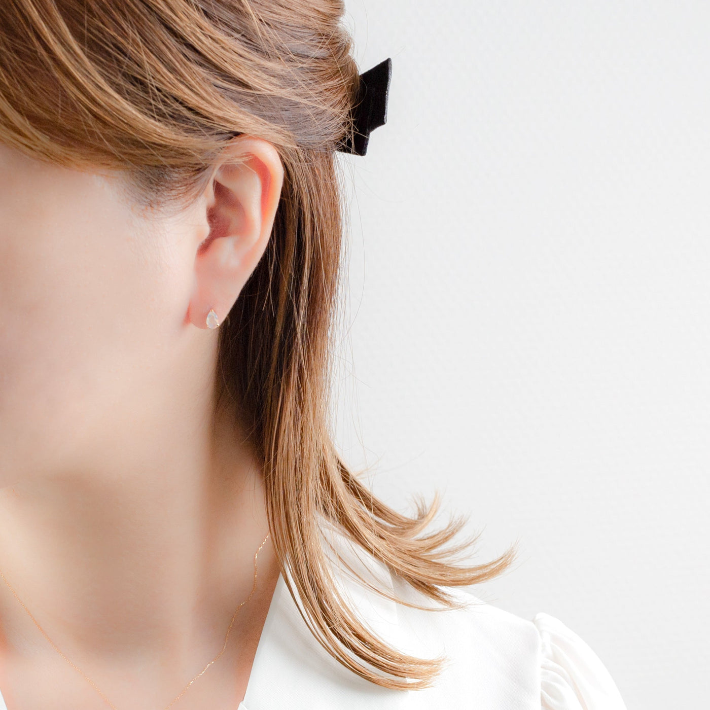 10月誕生石 K10 イエローゴールド オパール しずく ピアス