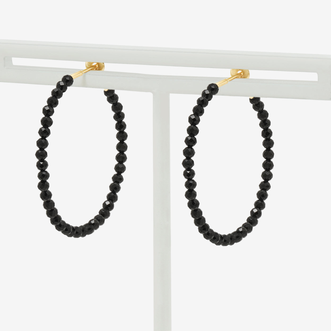 K10イエローゴールドスピネルピアス K10 イエローゴールド スピネル フープ ピアス （9830506823982