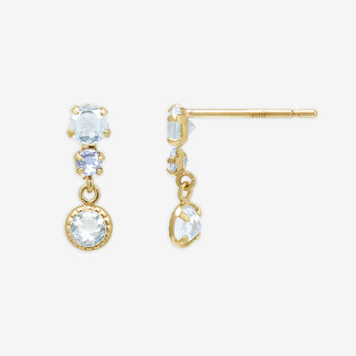 11月誕生石 K10 イエローゴールド ブルートパーズ ピアス