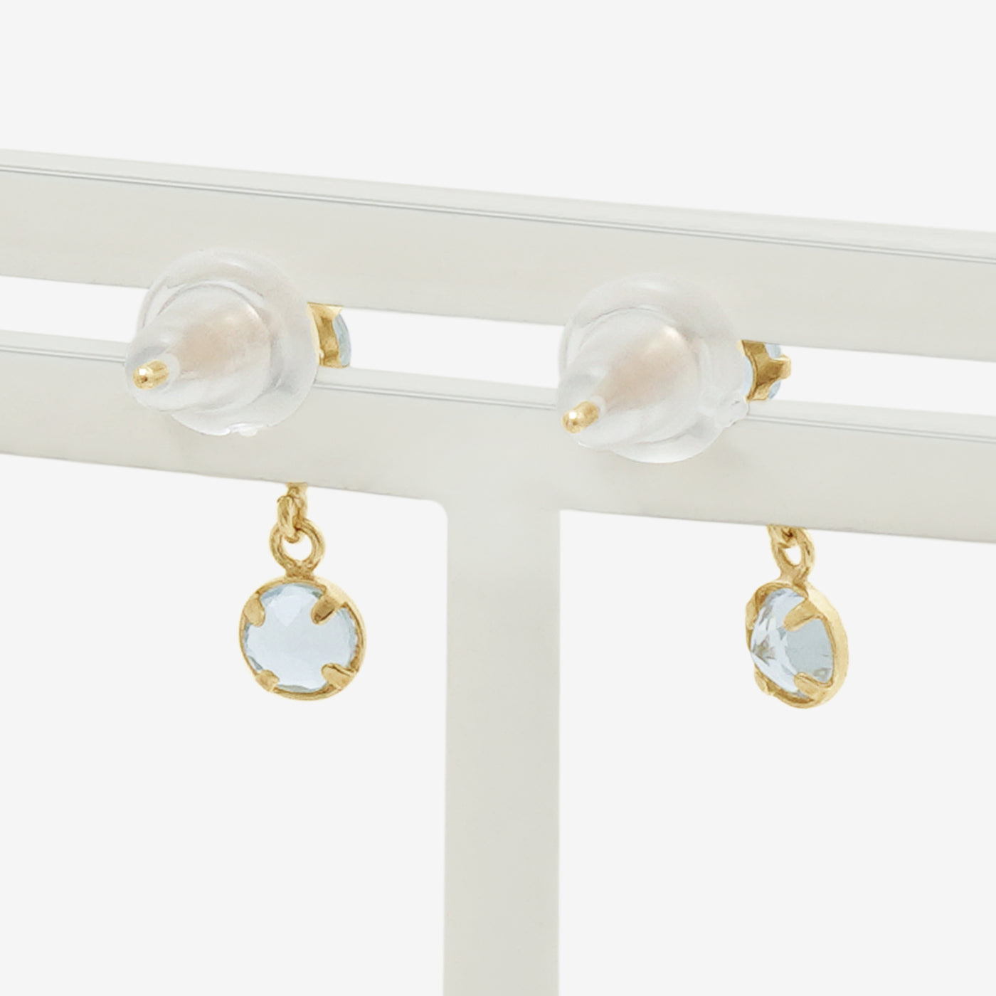 11月誕生石 K10 イエローゴールド ブルートパーズ ピアス