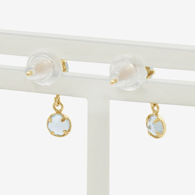 11月誕生石 K10 イエローゴールド ブルートパーズ ピアス