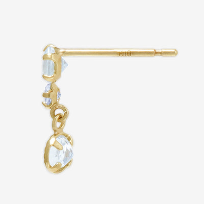 11月誕生石 K10 イエローゴールド ブルートパーズ ピアス