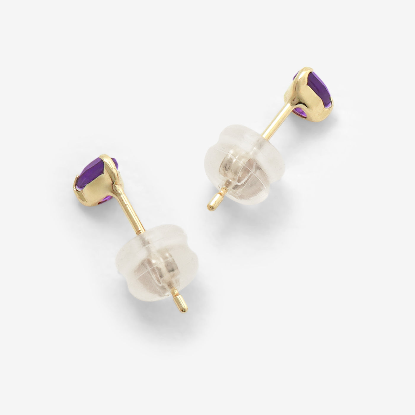 【WEB限定】2月誕生石 K10 イエローゴールド アメジスト しずく ピアス