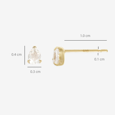 【WEB限定】4月誕生石 K10 イエローゴールド クォーツ しずく ピアス