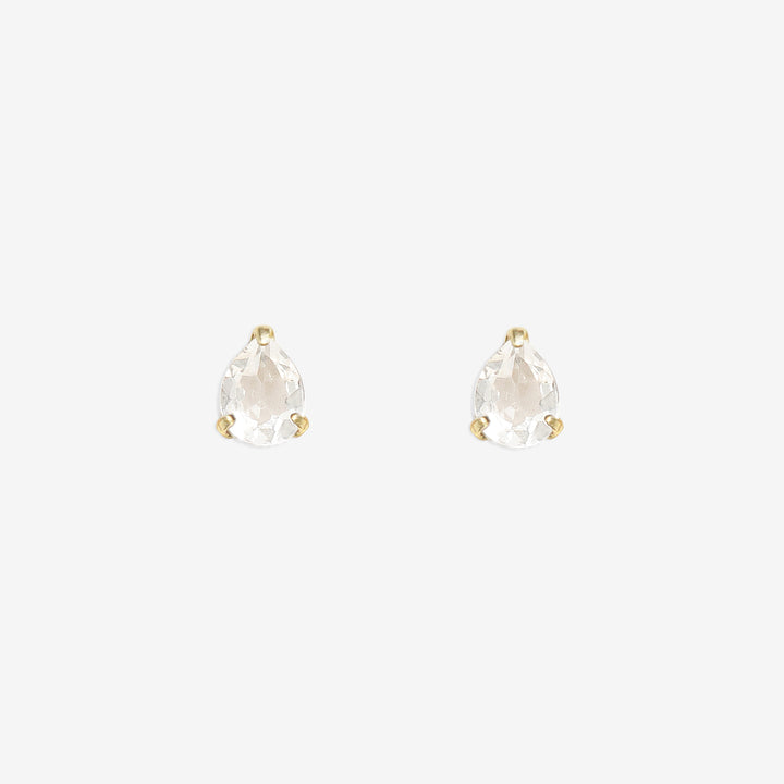 WEB限定】4月誕生石 K10 イエローゴールド クォーツ しずく ピアス