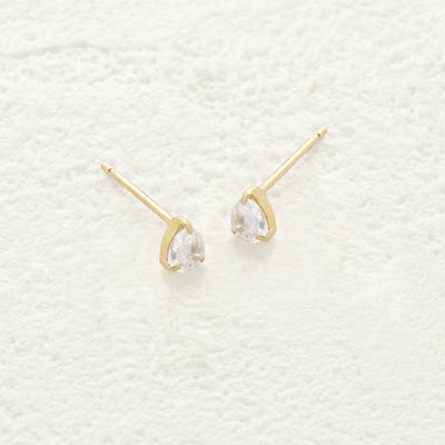 【WEB限定】4月誕生石 K10 イエローゴールド クォーツ しずく ピアス