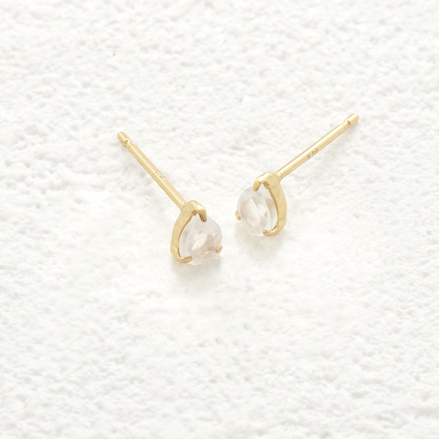 【WEB限定】6月誕生石 K10 イエローゴールド ムーンストーン しずく ピアス