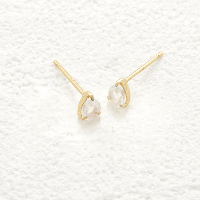 【WEB限定】6月誕生石 K10 イエローゴールド ムーンストーン しずく ピアス