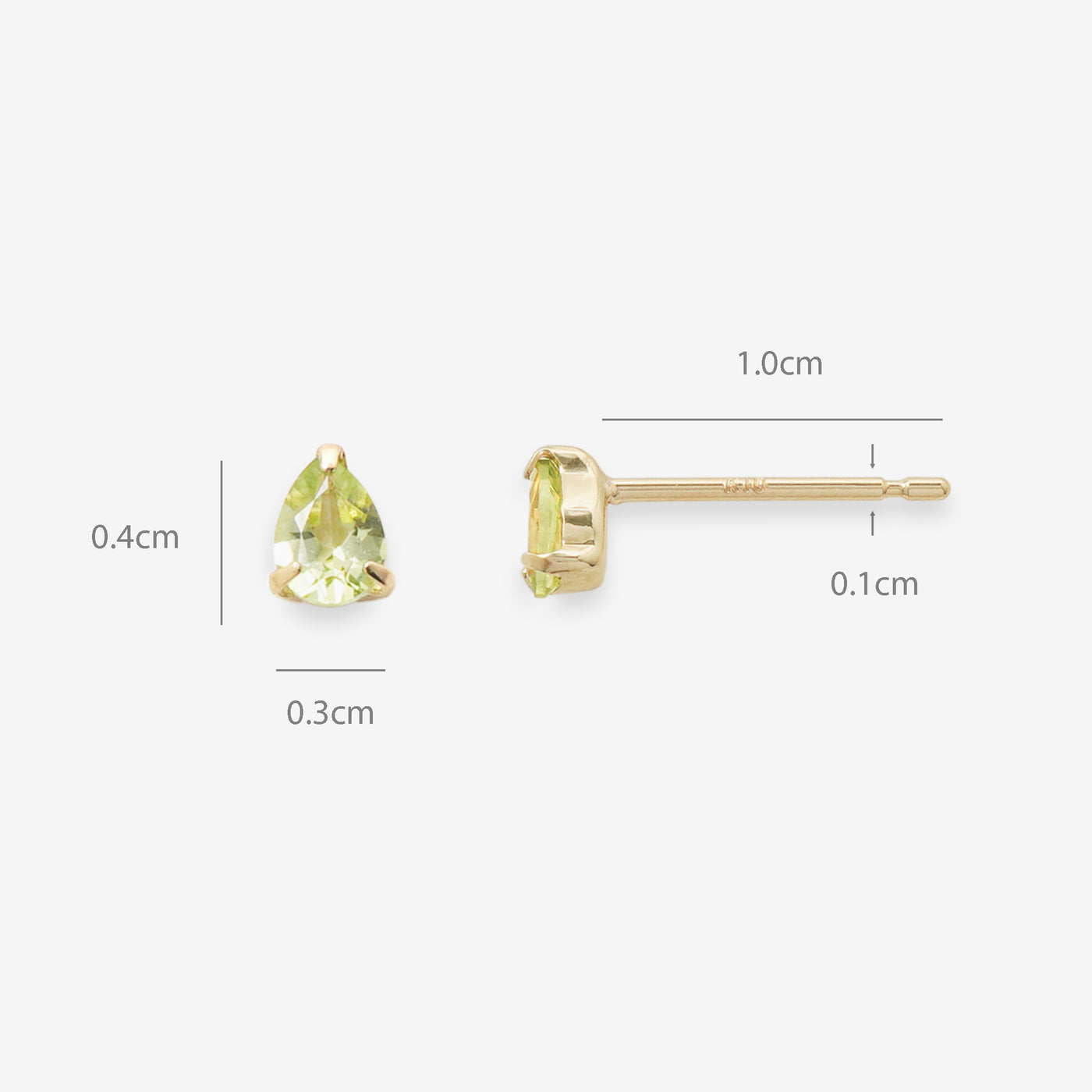 【WEB限定】8月誕生石 K10 イエローゴールド ペリドット しずく ピアス