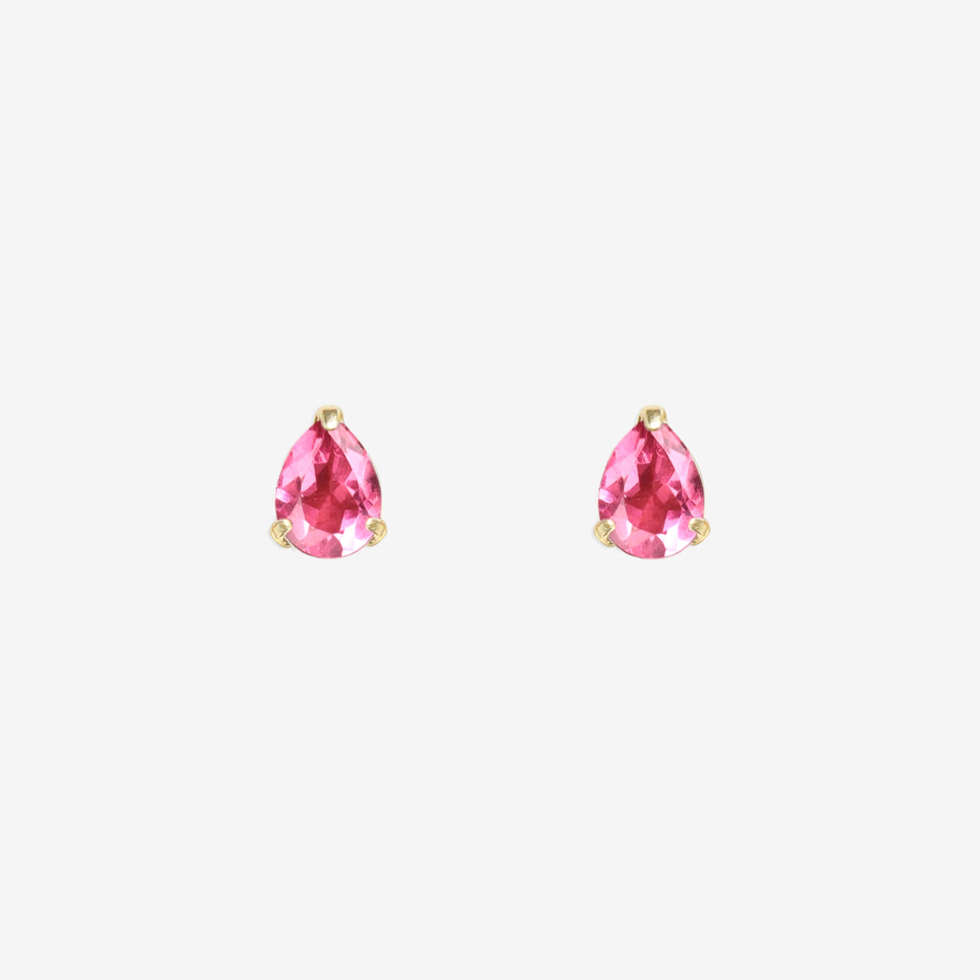 【WEB限定】10月誕生石 K10 イエローゴールド ピンクトルマリン しずく ピアス