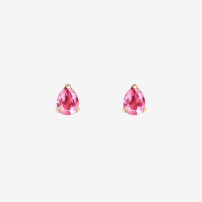 【WEB限定】10月誕生石 K10 イエローゴールド ピンクトルマリン しずく ピアス