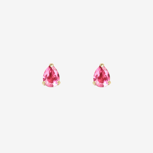 【WEB限定】10月誕生石 K10 イエローゴールド ピンクトルマリン しずく ピアス