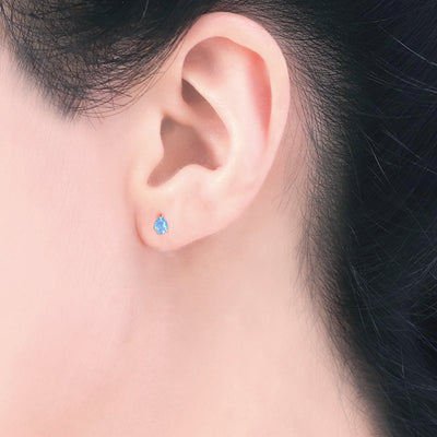 【WEB限定】11月誕生石 K10 イエローゴールド ブルートパーズ しずく ピアス