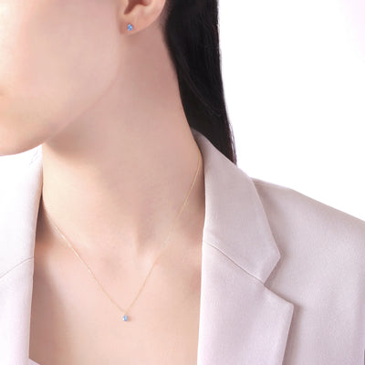 【WEB限定】11月誕生石 K10 イエローゴールド ブルートパーズ しずく ピアス