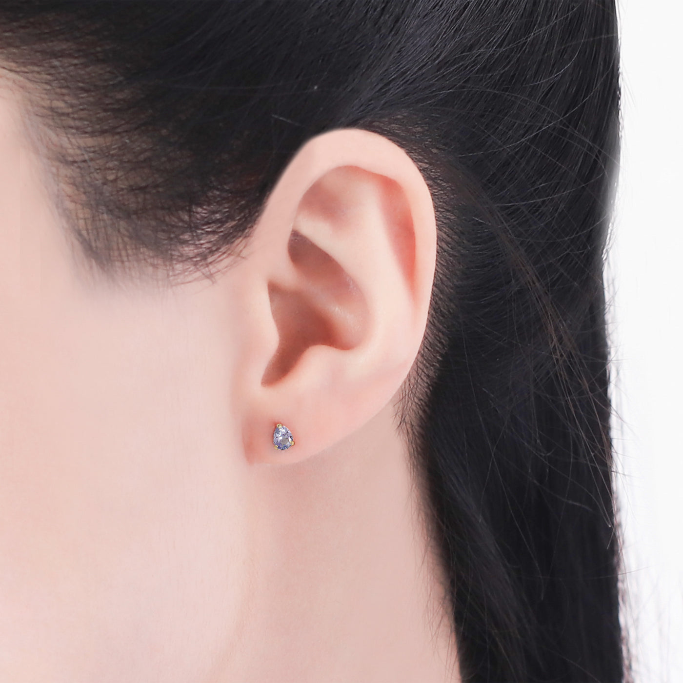 【WEB限定】12月誕生石 K10 イエローゴールド タンザナイト しずく ピアス