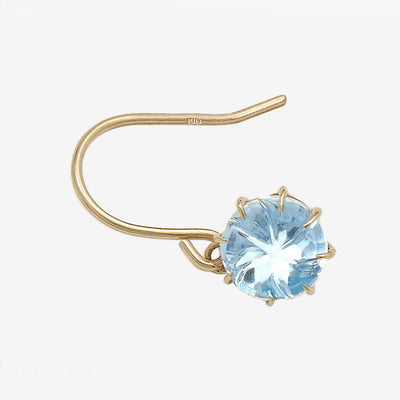 11月誕生石 K10 イエローゴールド ブルートパーズ フック ピアス