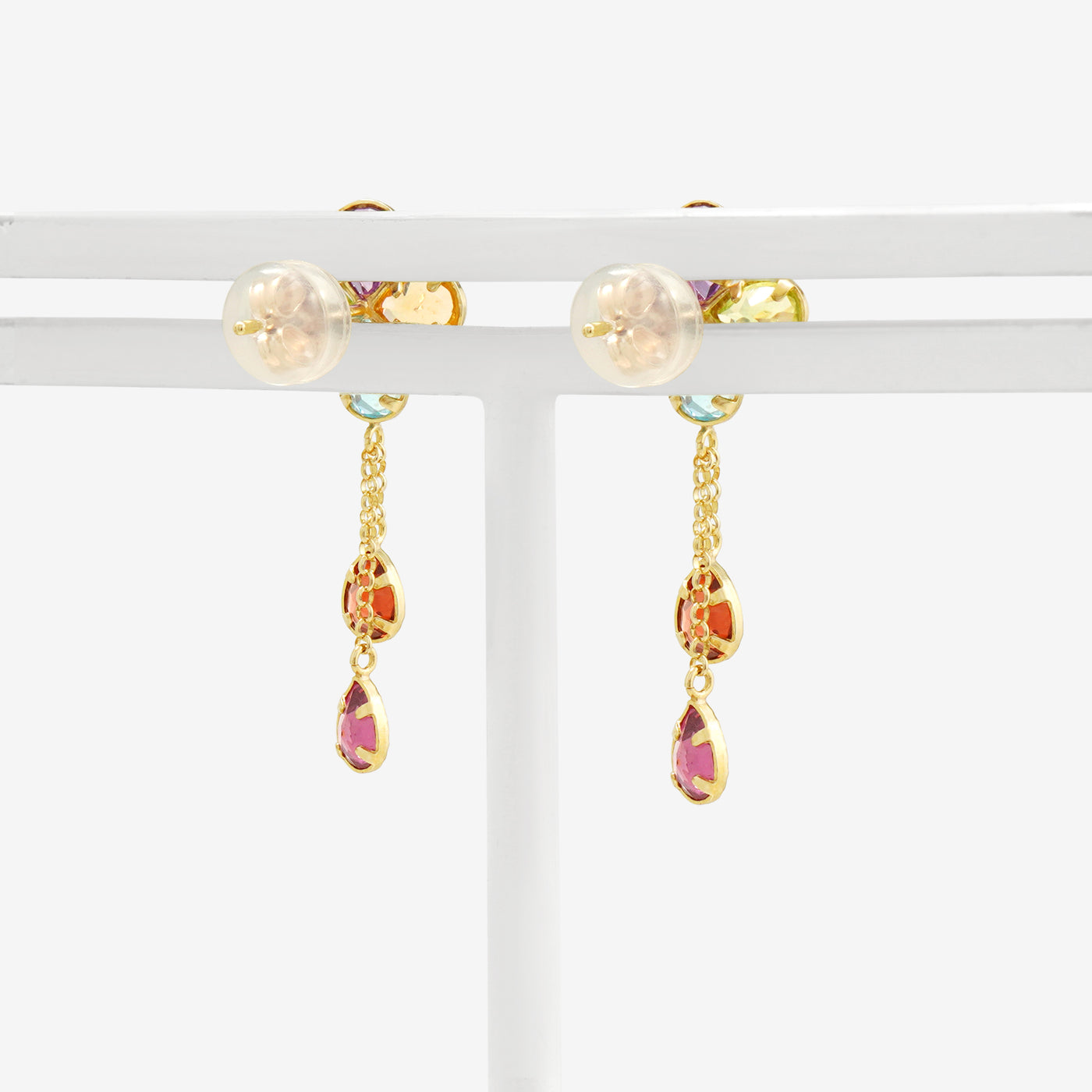 2月誕生石 K10 イエローゴールド アメジスト フラワー ピアス