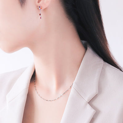 2月誕生石 K10 ホワイトゴールド アメジスト フラワー ピアス