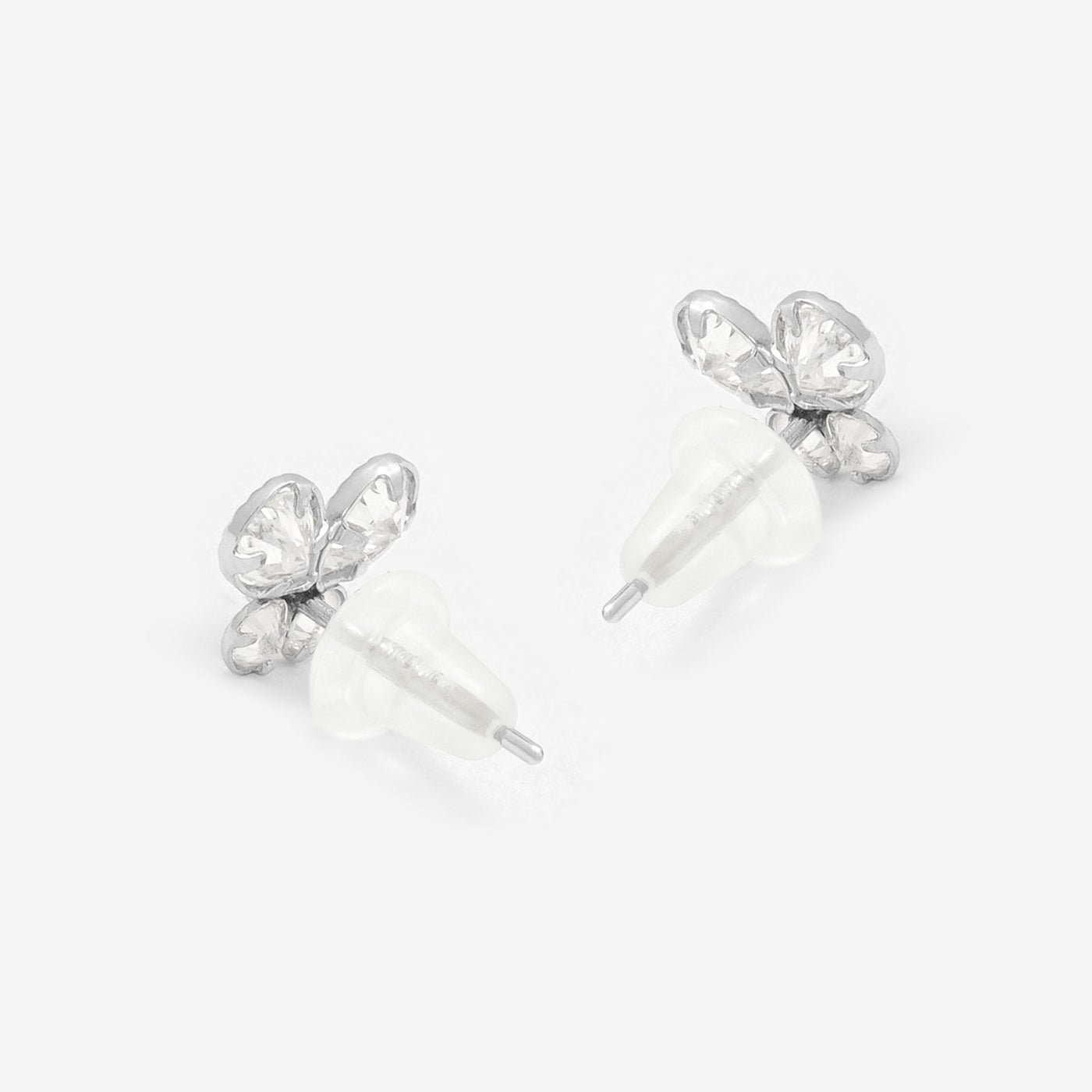 12月誕生石 K10 ホワイトゴールド タンザナイト バタフライ ピアス