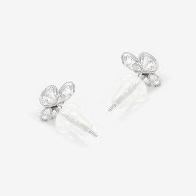 12月誕生石 K10 ホワイトゴールド タンザナイト バタフライ ピアス