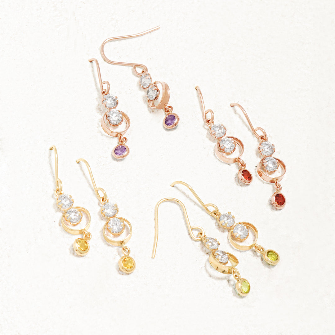 2月誕生石 K10 ピンクゴールド アメジスト ピアス （10115774021934