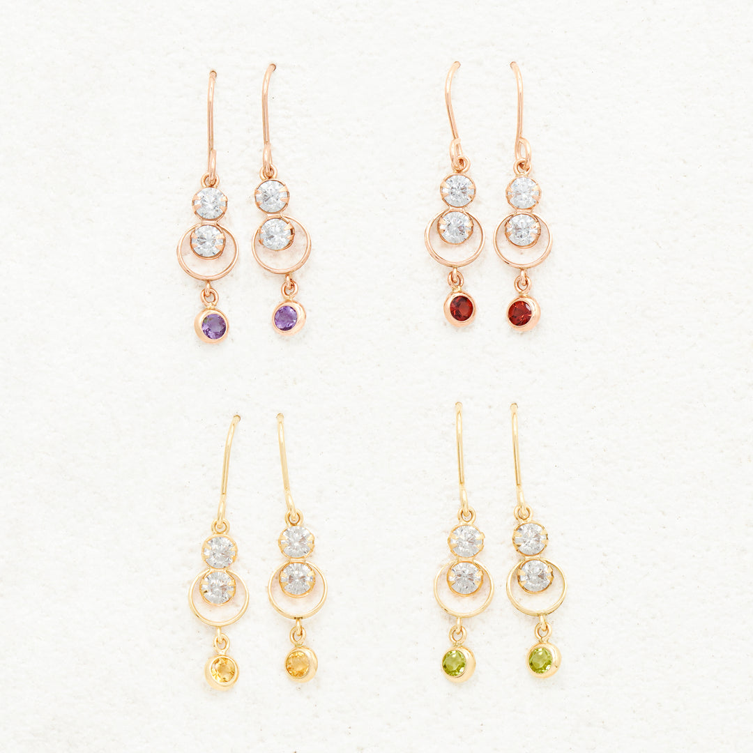 美品　エステール　18金　ピアス　アメジスト 2月誕生石 K10 ピンクゴールド アメジスト ピアス （10115774021934