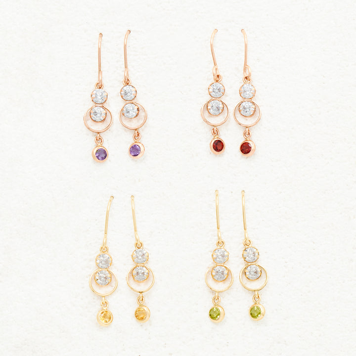 1月誕生石 K10 ピンクゴールド ガーネット ピアス （10115773989166