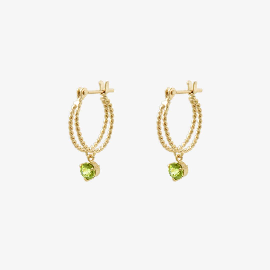8月誕生石 K10 イエローゴールド ペリドット ピアス （10115773792558