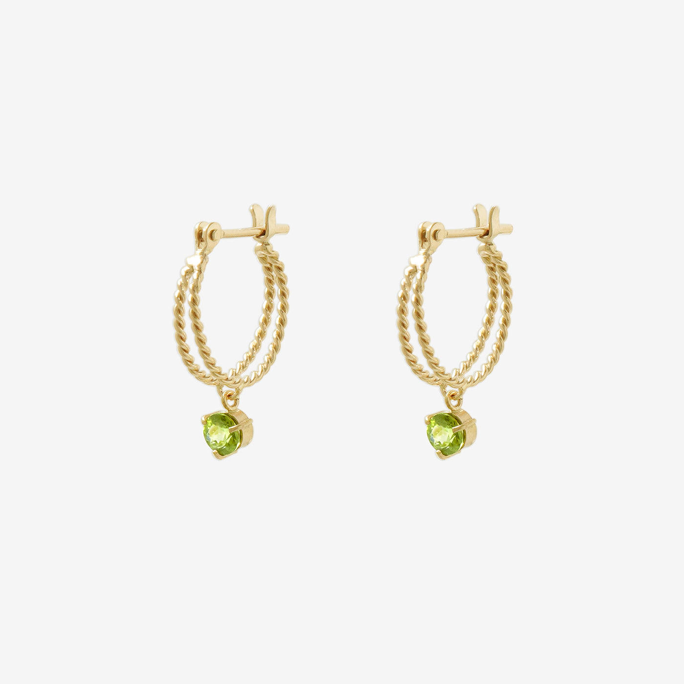 8月誕生石 K10 イエローゴールド ペリドット ピアス （10115773792558