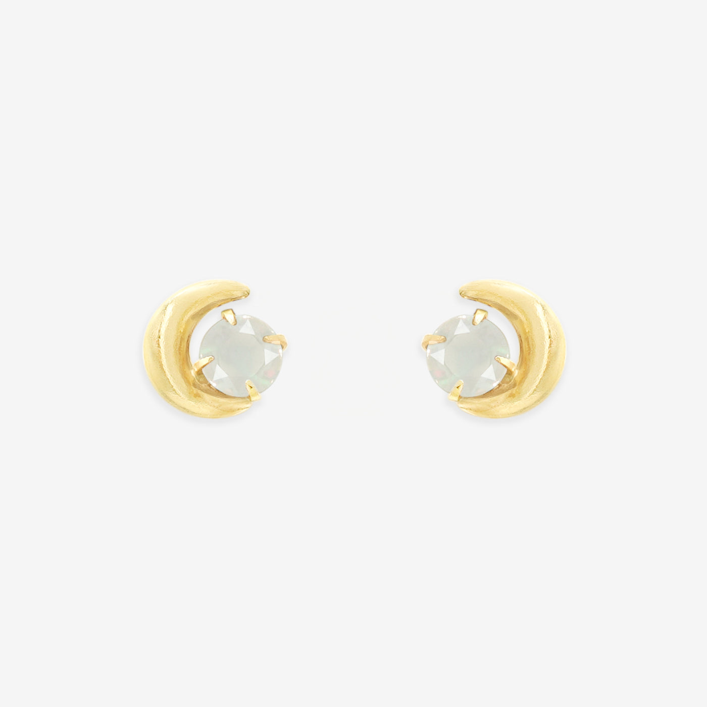 WEB限定】10月誕生石 K10 イエローゴールド オパール ムーン ピアス