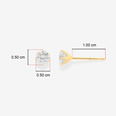 K18 イエローゴールド キュービックジルコニア ピアス
