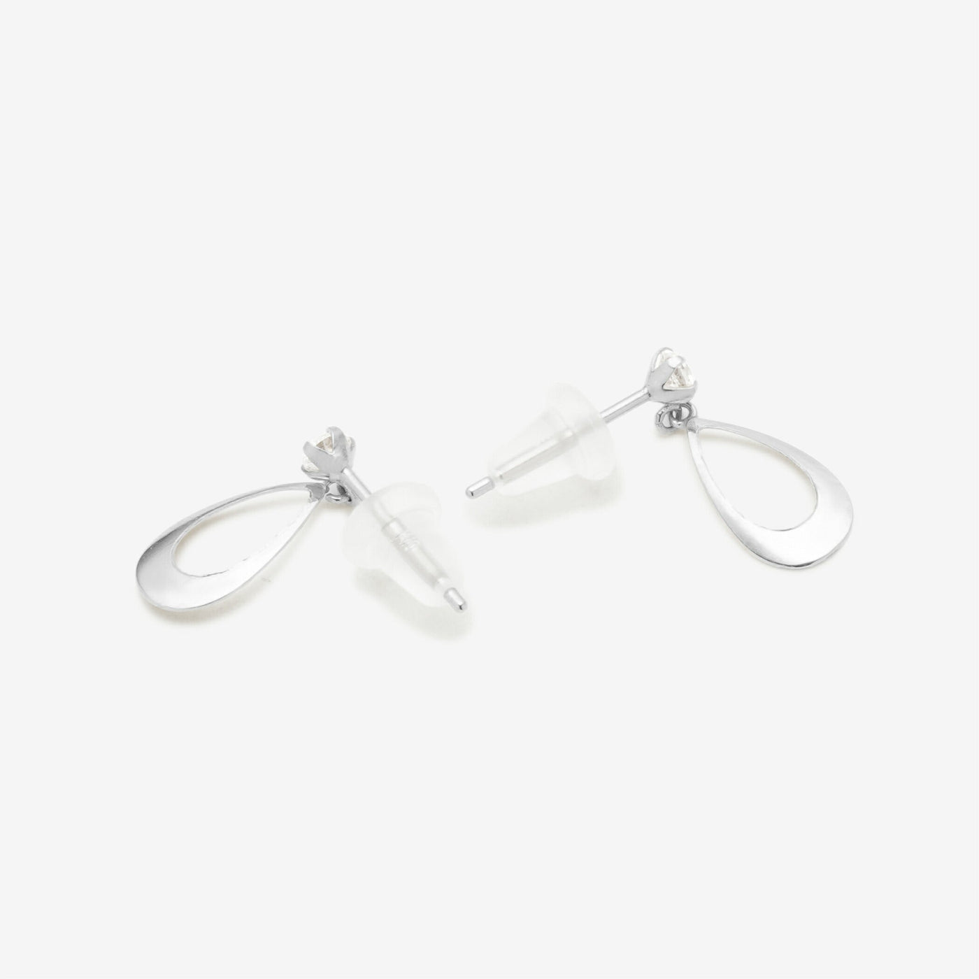 K10 ホワイトゴールド キュービックジルコニア しずく ピアス