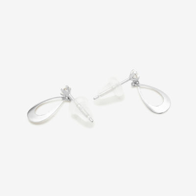 K10 ホワイトゴールド キュービックジルコニア しずく ピアス