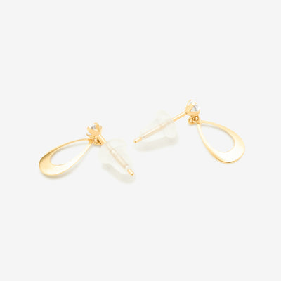 K10 イエローゴールド キュービックジルコニア しずく ピアス