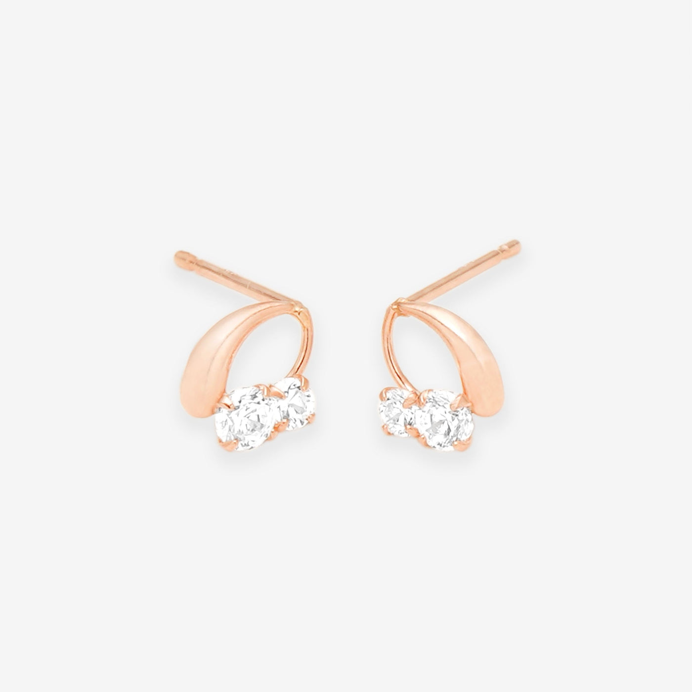 K10 ピンクゴールド キュービックジルコニア ピアス