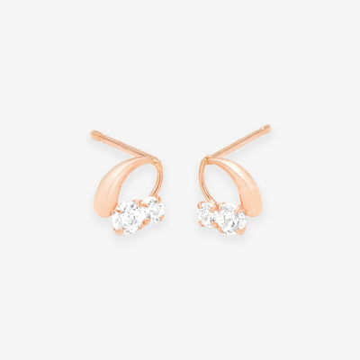 K10 ピンクゴールド キュービックジルコニア ピアス