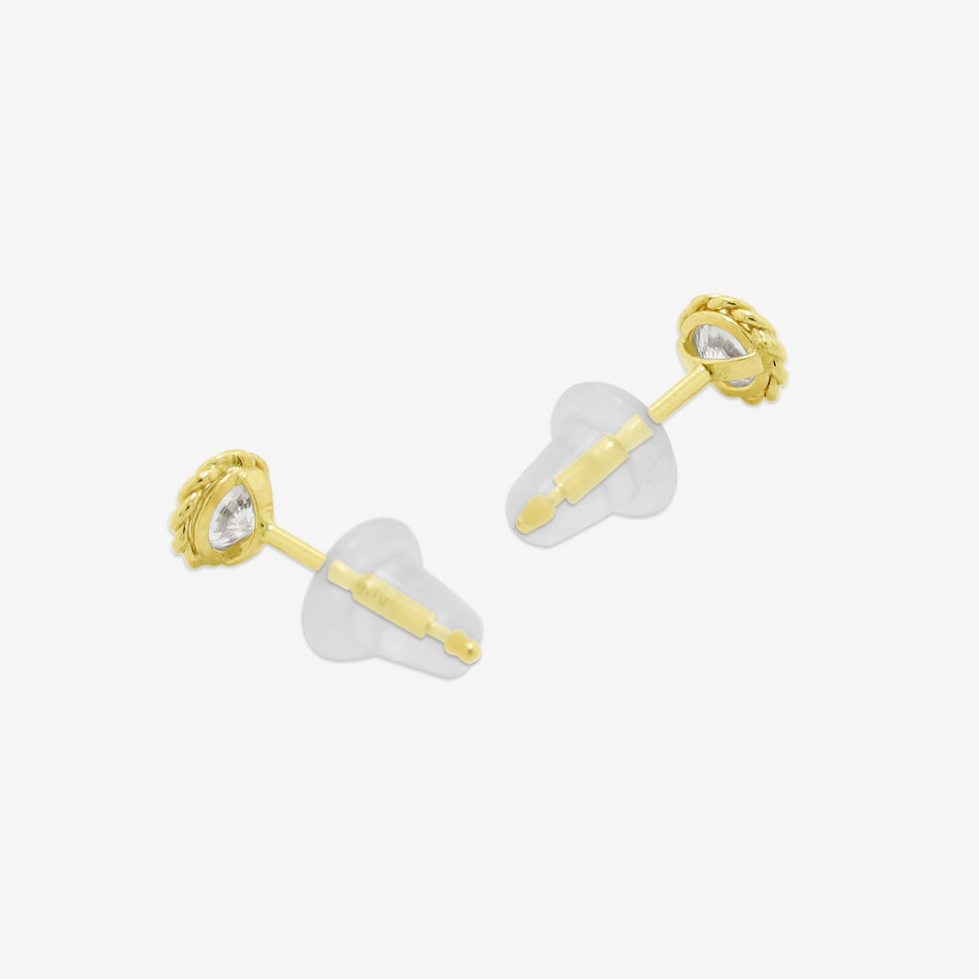 K10 イエローゴールド キュービックジルコニア ピアス