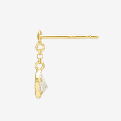 K10 イエローゴールド キュービックジルコニア しずく ピアス