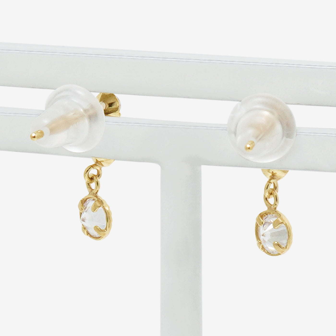 K10 イエローゴールド キュービックジルコニア ピアス