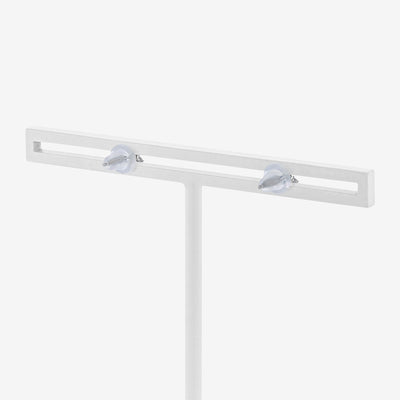 K18 ホワイトゴールド キュービックジルコニア クロス ピアス