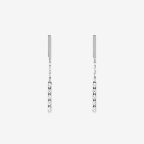 K10 ホワイトゴールド キュービックジルコニア ピアス