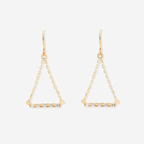 K10 イエローゴールド キュービックジルコニア フック ピアス